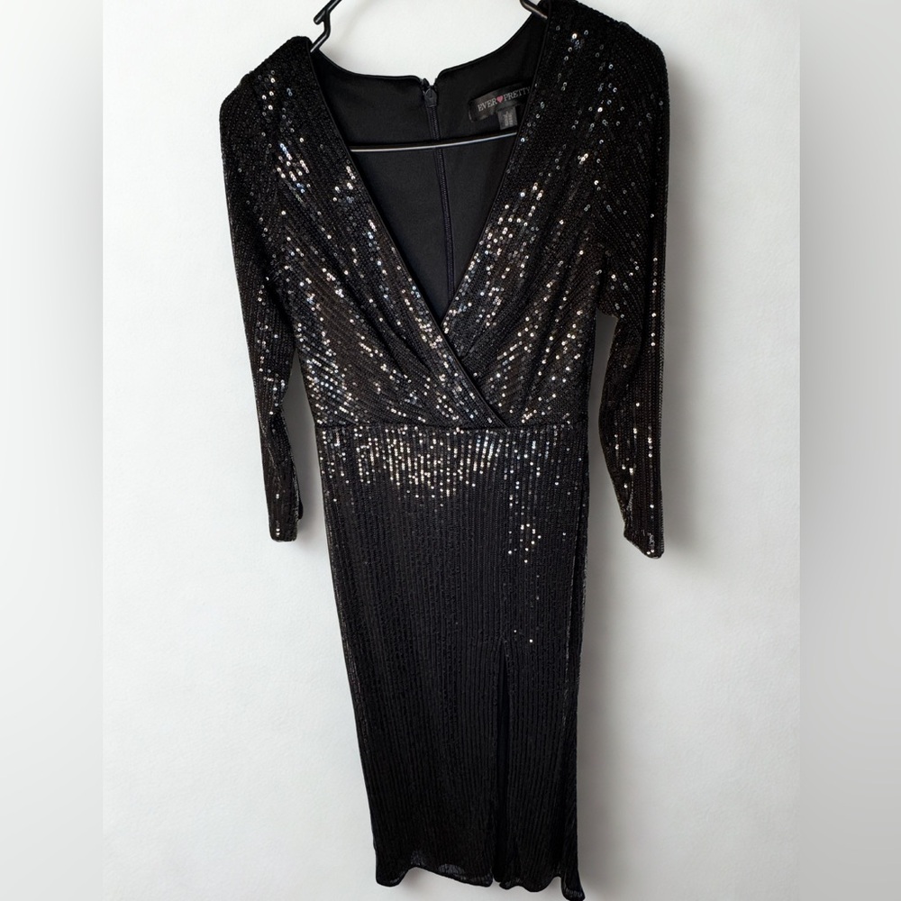 Ever Pretty Black Sequin Gown